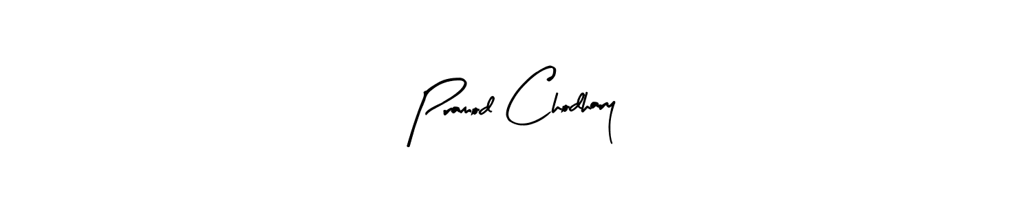 Similarly Arty Signature is the best handwritten signature design. Signature creator online .You can use it as an online autograph creator for name Pramod Chodhary. Pramod Chodhary signature style 8 images and pictures png