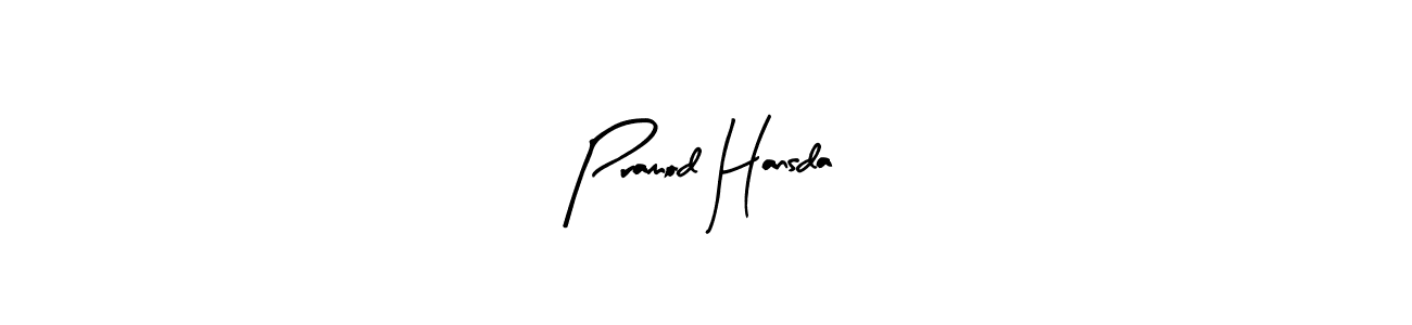 Pramod Hansda stylish signature style. Best Handwritten Sign (Arty Signature) for my name. Handwritten Signature Collection Ideas for my name Pramod Hansda. Pramod Hansda signature style 8 images and pictures png