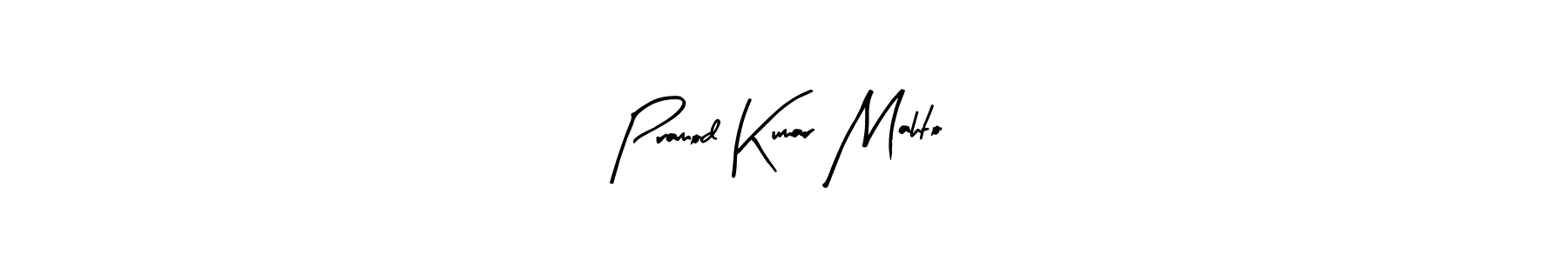 Use a signature maker to create a handwritten signature online. With this signature software, you can design (Arty Signature) your own signature for name Pramod Kumar Mahto. Pramod Kumar Mahto signature style 8 images and pictures png