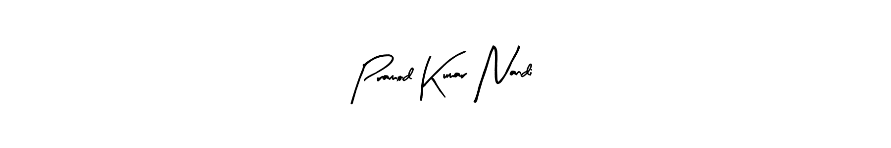 Make a beautiful signature design for name Pramod Kumar Nandi. With this signature (Arty Signature) style, you can create a handwritten signature for free. Pramod Kumar Nandi signature style 8 images and pictures png