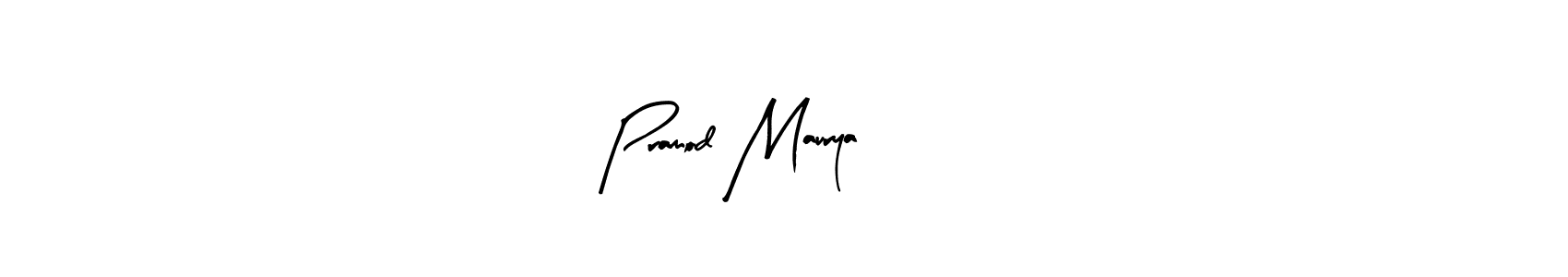 Arty Signature is a professional signature style that is perfect for those who want to add a touch of class to their signature. It is also a great choice for those who want to make their signature more unique. Get Pramod Maurya 173 name to fancy signature for free. Pramod Maurya 173 signature style 8 images and pictures png