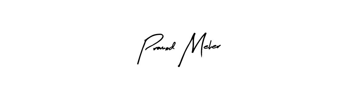 The best way (Arty Signature) to make a short signature is to pick only two or three words in your name. The name Pramod Meher include a total of six letters. For converting this name. Pramod Meher signature style 8 images and pictures png