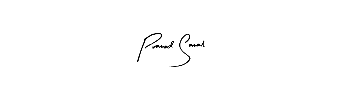 How to make Pramod Samal name signature. Use Arty Signature style for creating short signs online. This is the latest handwritten sign. Pramod Samal signature style 8 images and pictures png