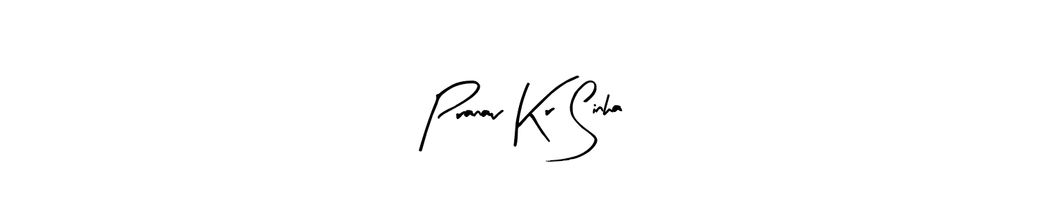 Create a beautiful signature design for name Pranav Kr Sinha. With this signature (Arty Signature) fonts, you can make a handwritten signature for free. Pranav Kr Sinha signature style 8 images and pictures png