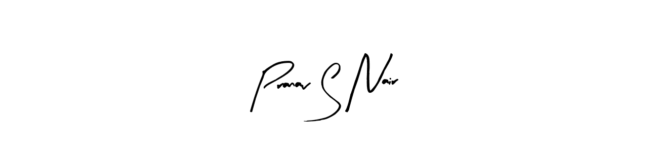 Create a beautiful signature design for name Pranav S Nair. With this signature (Arty Signature) fonts, you can make a handwritten signature for free. Pranav S Nair signature style 8 images and pictures png