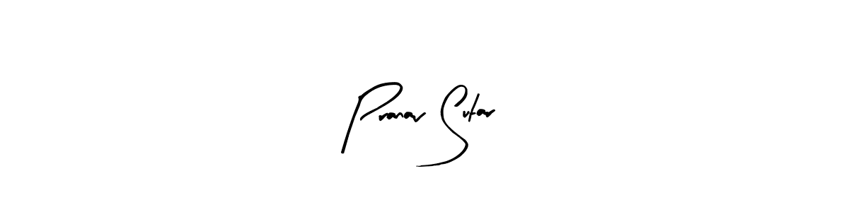 The best way (Arty Signature) to make a short signature is to pick only two or three words in your name. The name Pranav Sutar include a total of six letters. For converting this name. Pranav Sutar signature style 8 images and pictures png