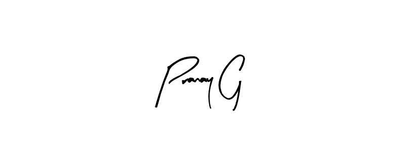 Similarly Arty Signature is the best handwritten signature design. Signature creator online .You can use it as an online autograph creator for name Pranay G. Pranay G signature style 8 images and pictures png