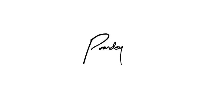 How to make Prandey name signature. Use Arty Signature style for creating short signs online. This is the latest handwritten sign. Prandey signature style 8 images and pictures png