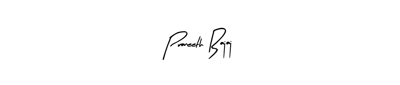 Design your own signature with our free online signature maker. With this signature software, you can create a handwritten (Arty Signature) signature for name Praneeth Bajaj. Praneeth Bajaj signature style 8 images and pictures png