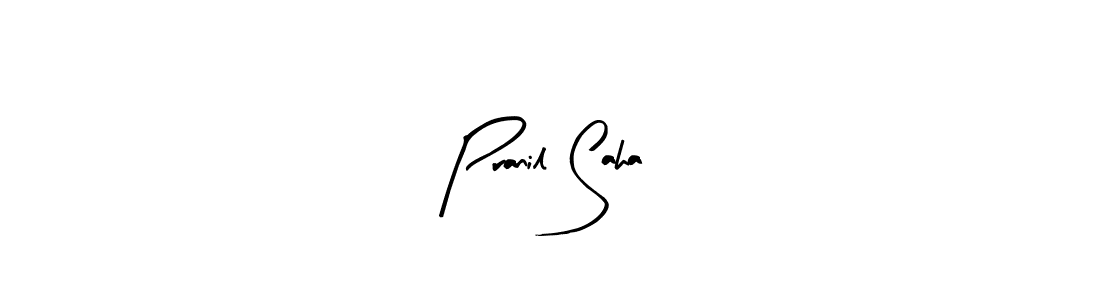 Make a beautiful signature design for name Pranil Saha. With this signature (Arty Signature) style, you can create a handwritten signature for free. Pranil Saha signature style 8 images and pictures png