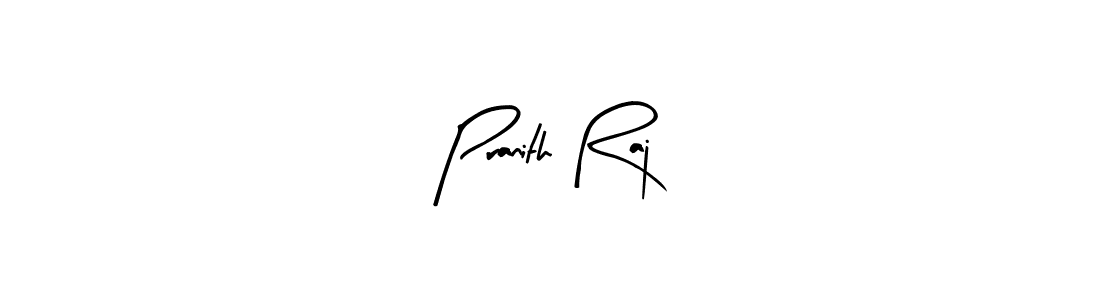 How to make Pranith Raj name signature. Use Arty Signature style for creating short signs online. This is the latest handwritten sign. Pranith Raj signature style 8 images and pictures png