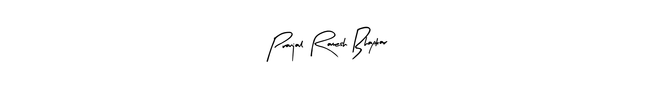 The best way (Arty Signature) to make a short signature is to pick only two or three words in your name. The name Pranjal Ramesh Bhapkar include a total of six letters. For converting this name. Pranjal Ramesh Bhapkar signature style 8 images and pictures png