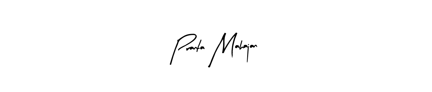 if you are searching for the best signature style for your name Pranta Mahajan. so please give up your signature search. here we have designed multiple signature styles  using Arty Signature. Pranta Mahajan signature style 8 images and pictures png