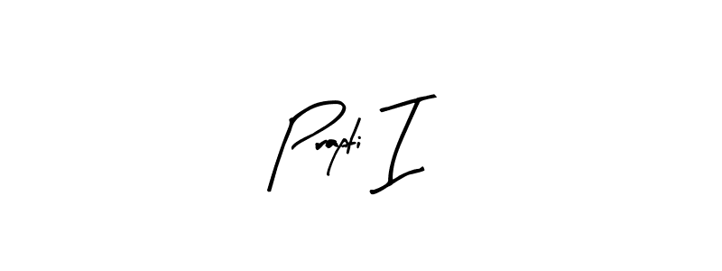 Use a signature maker to create a handwritten signature online. With this signature software, you can design (Arty Signature) your own signature for name Prapti I. Prapti I signature style 8 images and pictures png