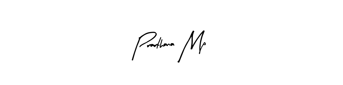 Arty Signature is a professional signature style that is perfect for those who want to add a touch of class to their signature. It is also a great choice for those who want to make their signature more unique. Get Prarthana Mp name to fancy signature for free. Prarthana Mp signature style 8 images and pictures png