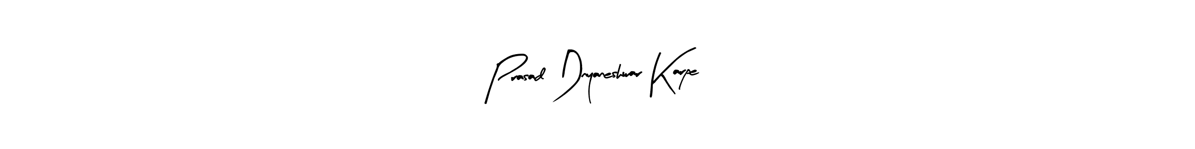 Make a beautiful signature design for name Prasad Dnyaneshwar Karpe. With this signature (Arty Signature) style, you can create a handwritten signature for free. Prasad Dnyaneshwar Karpe signature style 8 images and pictures png