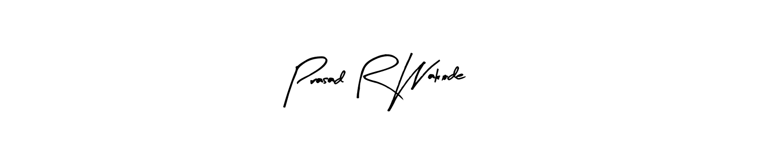 Use a signature maker to create a handwritten signature online. With this signature software, you can design (Arty Signature) your own signature for name Prasad R Wakode. Prasad R Wakode signature style 8 images and pictures png