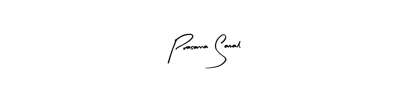 How to make Prasanna Samal name signature. Use Arty Signature style for creating short signs online. This is the latest handwritten sign. Prasanna Samal signature style 8 images and pictures png