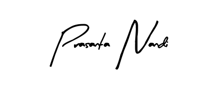 How to make Prasanta Nandi name signature. Use Arty Signature style for creating short signs online. This is the latest handwritten sign. Prasanta Nandi signature style 8 images and pictures png