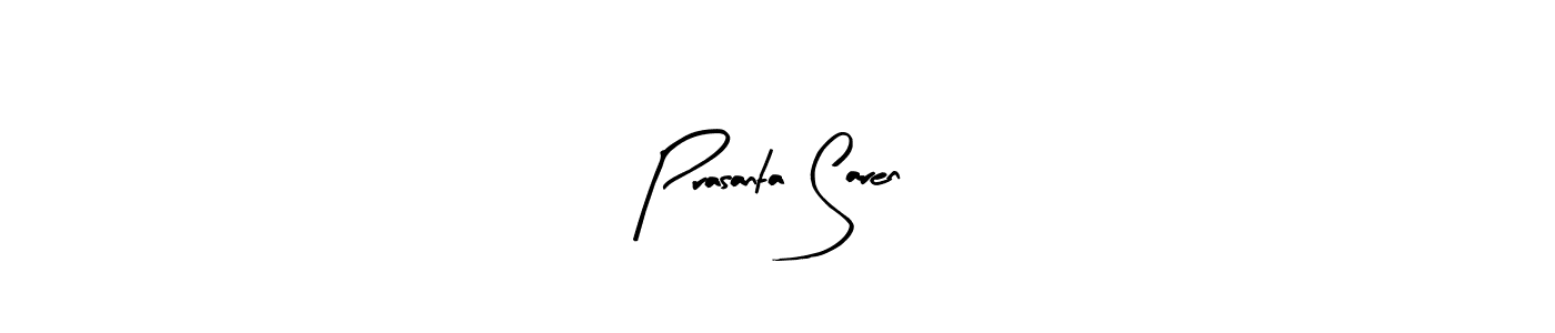 How to make Prasanta Saren name signature. Use Arty Signature style for creating short signs online. This is the latest handwritten sign. Prasanta Saren signature style 8 images and pictures png