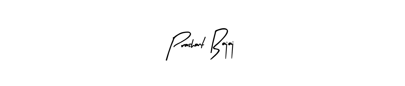 How to make Prashant Bajaj name signature. Use Arty Signature style for creating short signs online. This is the latest handwritten sign. Prashant Bajaj signature style 8 images and pictures png