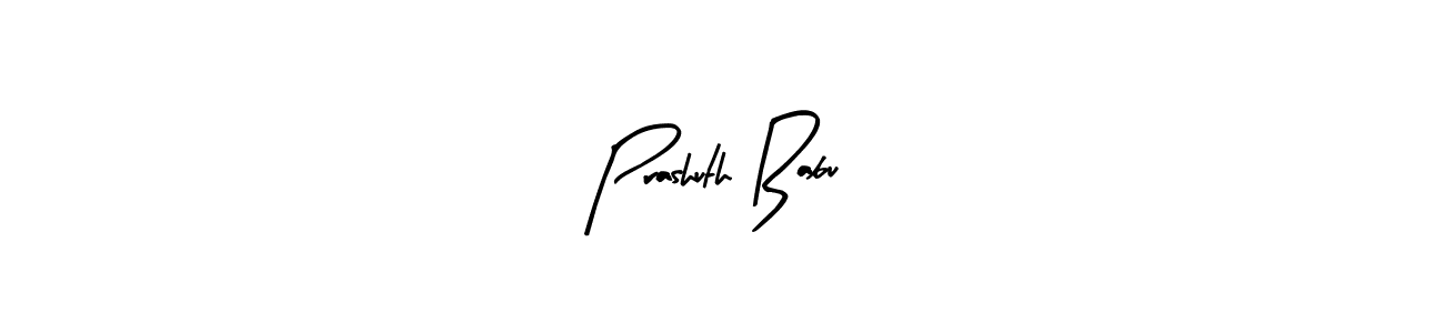 Create a beautiful signature design for name Prashuth Babu. With this signature (Arty Signature) fonts, you can make a handwritten signature for free. Prashuth Babu signature style 8 images and pictures png
