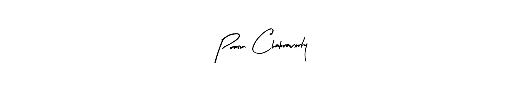 Create a beautiful signature design for name Prasun Chakravorty. With this signature (Arty Signature) fonts, you can make a handwritten signature for free. Prasun Chakravorty signature style 8 images and pictures png