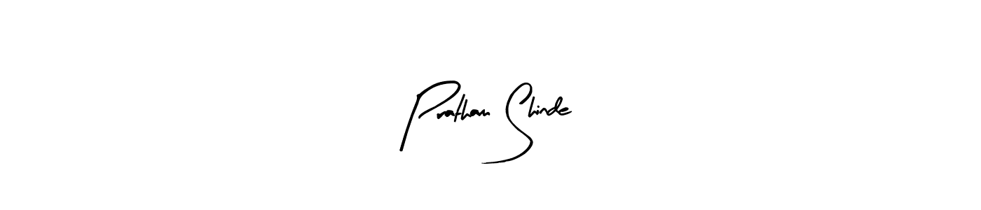 The best way (Arty Signature) to make a short signature is to pick only two or three words in your name. The name Pratham Shinde include a total of six letters. For converting this name. Pratham Shinde signature style 8 images and pictures png