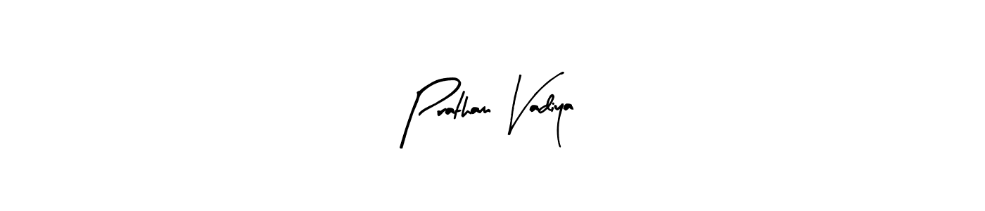 You should practise on your own different ways (Arty Signature) to write your name (Pratham Vadiya) in signature. don't let someone else do it for you. Pratham Vadiya signature style 8 images and pictures png