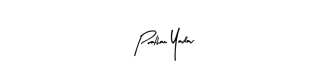 Design your own signature with our free online signature maker. With this signature software, you can create a handwritten (Arty Signature) signature for name Pratham Yadav. Pratham Yadav signature style 8 images and pictures png