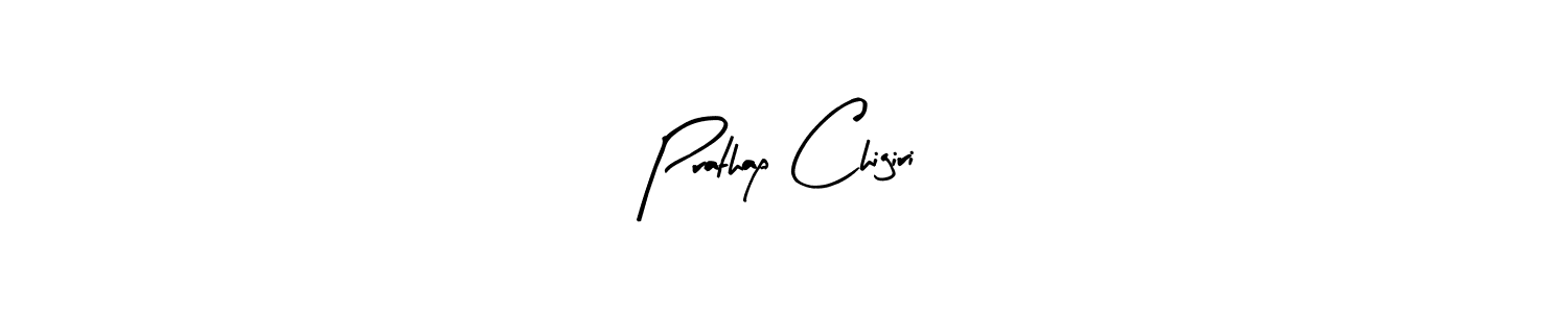 The best way (Arty Signature) to make a short signature is to pick only two or three words in your name. The name Prathap Chigiri include a total of six letters. For converting this name. Prathap Chigiri signature style 8 images and pictures png