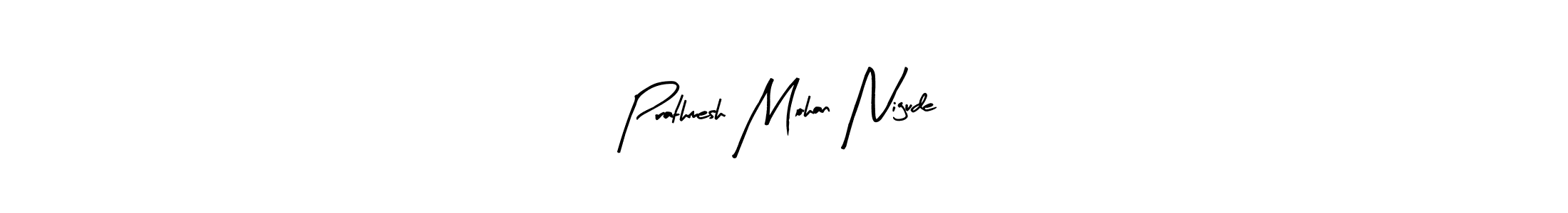 Create a beautiful signature design for name Prathmesh Mohan Nigude. With this signature (Arty Signature) fonts, you can make a handwritten signature for free. Prathmesh Mohan Nigude signature style 8 images and pictures png