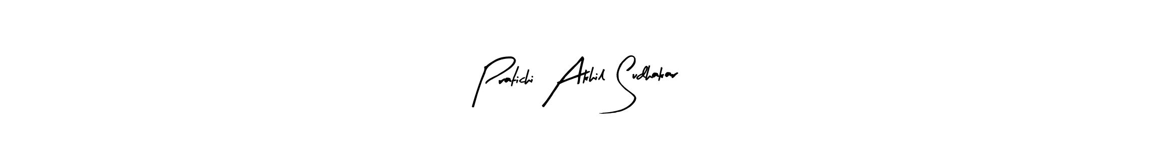 Pratichi Akhil Sudhakar stylish signature style. Best Handwritten Sign (Arty Signature) for my name. Handwritten Signature Collection Ideas for my name Pratichi Akhil Sudhakar. Pratichi Akhil Sudhakar signature style 8 images and pictures png