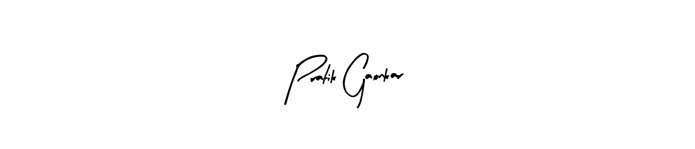 You should practise on your own different ways (Arty Signature) to write your name (Pratik Gaonkar) in signature. don't let someone else do it for you. Pratik Gaonkar signature style 8 images and pictures png
