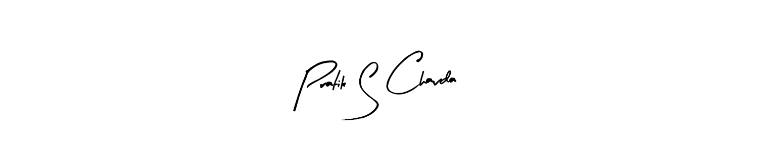 Make a beautiful signature design for name Pratik S Chavda. With this signature (Arty Signature) style, you can create a handwritten signature for free. Pratik S Chavda signature style 8 images and pictures png