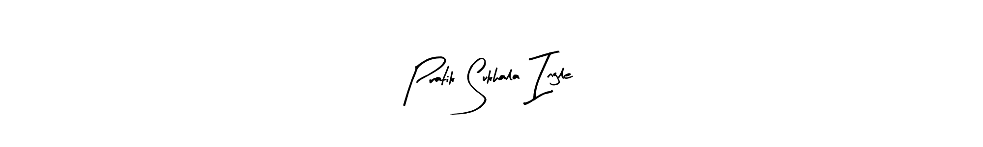 Arty Signature is a professional signature style that is perfect for those who want to add a touch of class to their signature. It is also a great choice for those who want to make their signature more unique. Get Pratik Sukhala Ingle name to fancy signature for free. Pratik Sukhala Ingle signature style 8 images and pictures png
