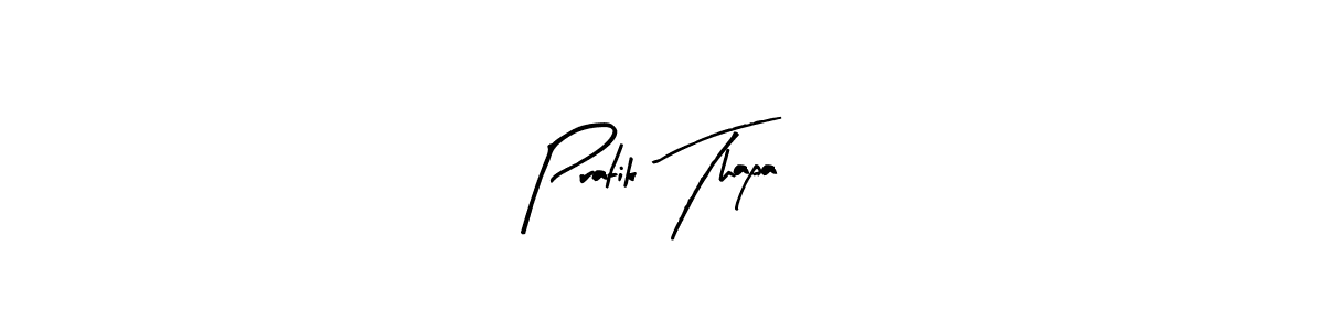 Design your own signature with our free online signature maker. With this signature software, you can create a handwritten (Arty Signature) signature for name Pratik Thapa. Pratik Thapa signature style 8 images and pictures png