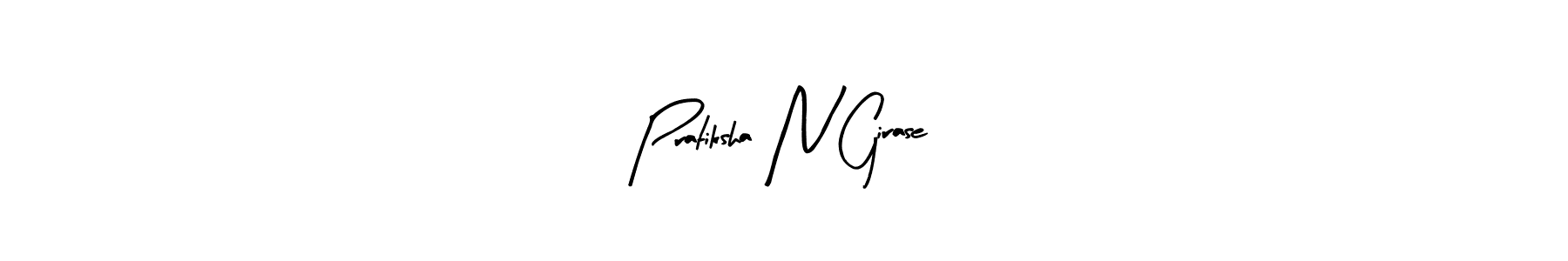 Make a short Pratiksha N Girase signature style. Manage your documents anywhere anytime using Arty Signature. Create and add eSignatures, submit forms, share and send files easily. Pratiksha N Girase signature style 8 images and pictures png