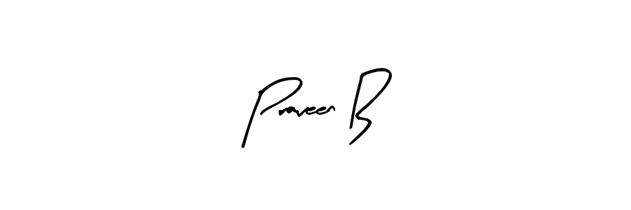 Similarly Arty Signature is the best handwritten signature design. Signature creator online .You can use it as an online autograph creator for name Praveen B. Praveen B signature style 8 images and pictures png