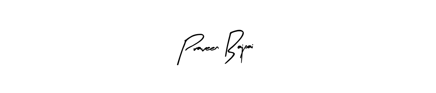 if you are searching for the best signature style for your name Praveen Bajpai. so please give up your signature search. here we have designed multiple signature styles  using Arty Signature. Praveen Bajpai signature style 8 images and pictures png