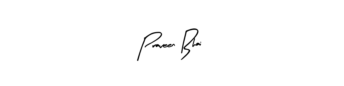 Similarly Arty Signature is the best handwritten signature design. Signature creator online .You can use it as an online autograph creator for name Praveen Bhai. Praveen Bhai signature style 8 images and pictures png