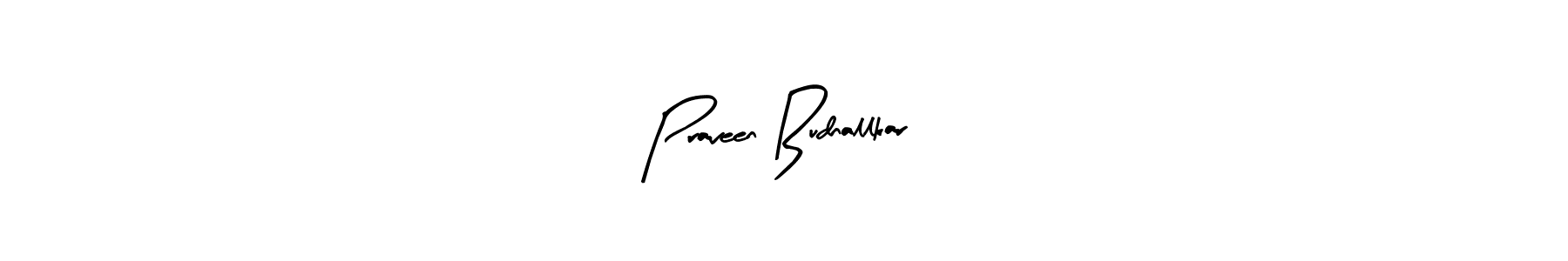 Make a beautiful signature design for name Praveen Budnallkar. With this signature (Arty Signature) style, you can create a handwritten signature for free. Praveen Budnallkar signature style 8 images and pictures png