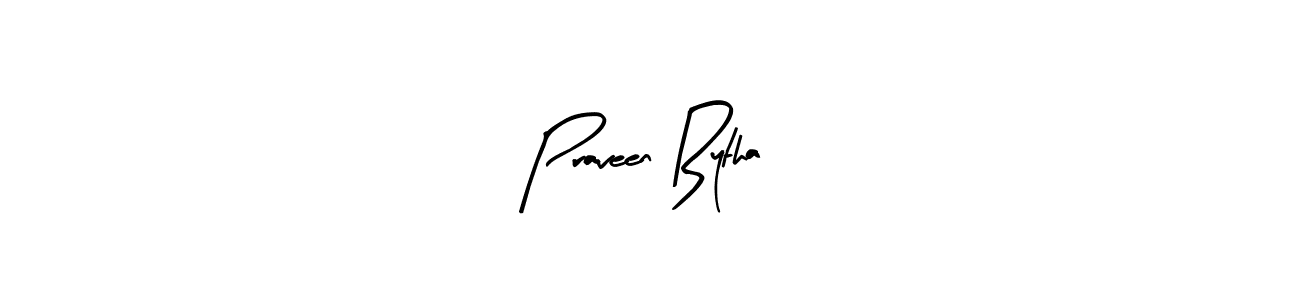 Create a beautiful signature design for name Praveen Bytha. With this signature (Arty Signature) fonts, you can make a handwritten signature for free. Praveen Bytha signature style 8 images and pictures png