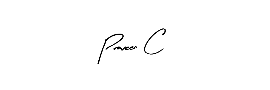 Design your own signature with our free online signature maker. With this signature software, you can create a handwritten (Arty Signature) signature for name Praveen C. Praveen C signature style 8 images and pictures png