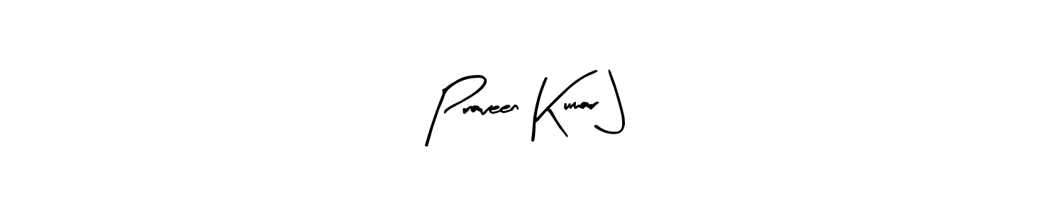 if you are searching for the best signature style for your name Praveen Kumar J. so please give up your signature search. here we have designed multiple signature styles  using Arty Signature. Praveen Kumar J signature style 8 images and pictures png