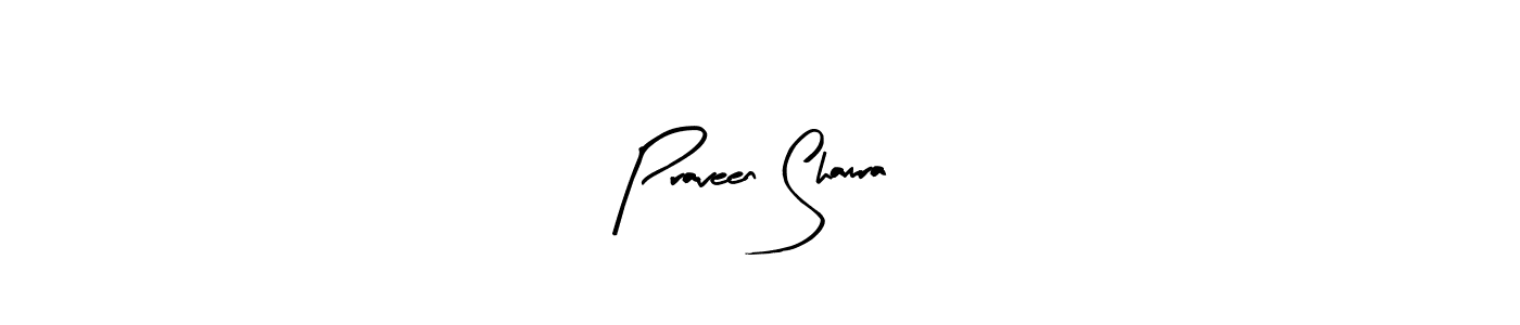Arty Signature is a professional signature style that is perfect for those who want to add a touch of class to their signature. It is also a great choice for those who want to make their signature more unique. Get Praveen Shamra name to fancy signature for free. Praveen Shamra signature style 8 images and pictures png