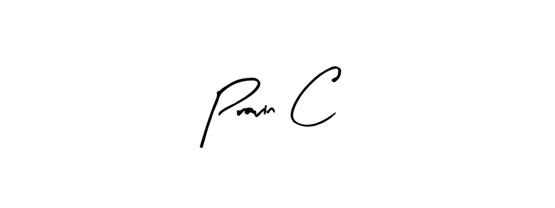 Similarly Arty Signature is the best handwritten signature design. Signature creator online .You can use it as an online autograph creator for name Pravin C. Pravin C signature style 8 images and pictures png