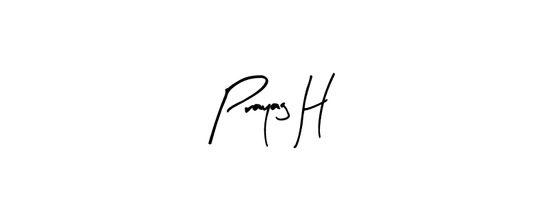 Use a signature maker to create a handwritten signature online. With this signature software, you can design (Arty Signature) your own signature for name Prayag H. Prayag H signature style 8 images and pictures png