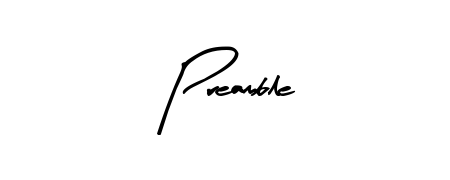 A stylish, flowing autograph style designed for name Preamble using Arty Signature typography. Perfect for digital creative projects. Preamble signature style 8 images and pictures png
