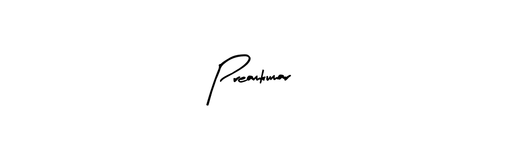 Use a signature maker to create a handwritten signature online. With this signature software, you can design (Arty Signature) your own signature for name Preamkumar. Preamkumar signature style 8 images and pictures png